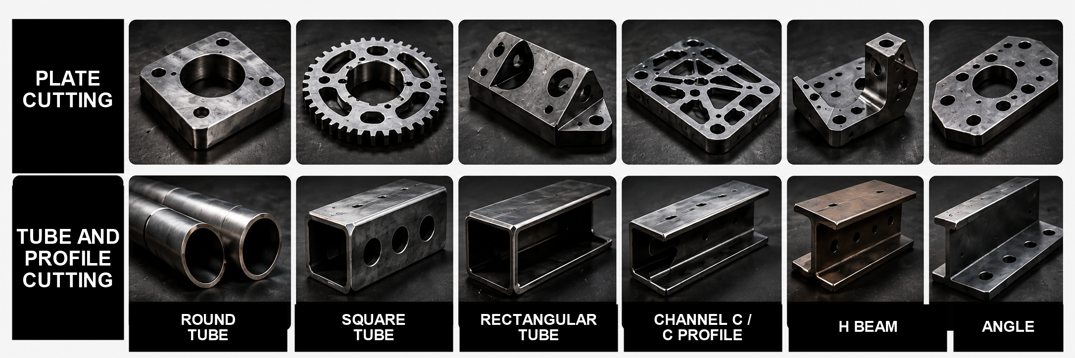 Precision laser-cut parts in plate, tube, and profiles